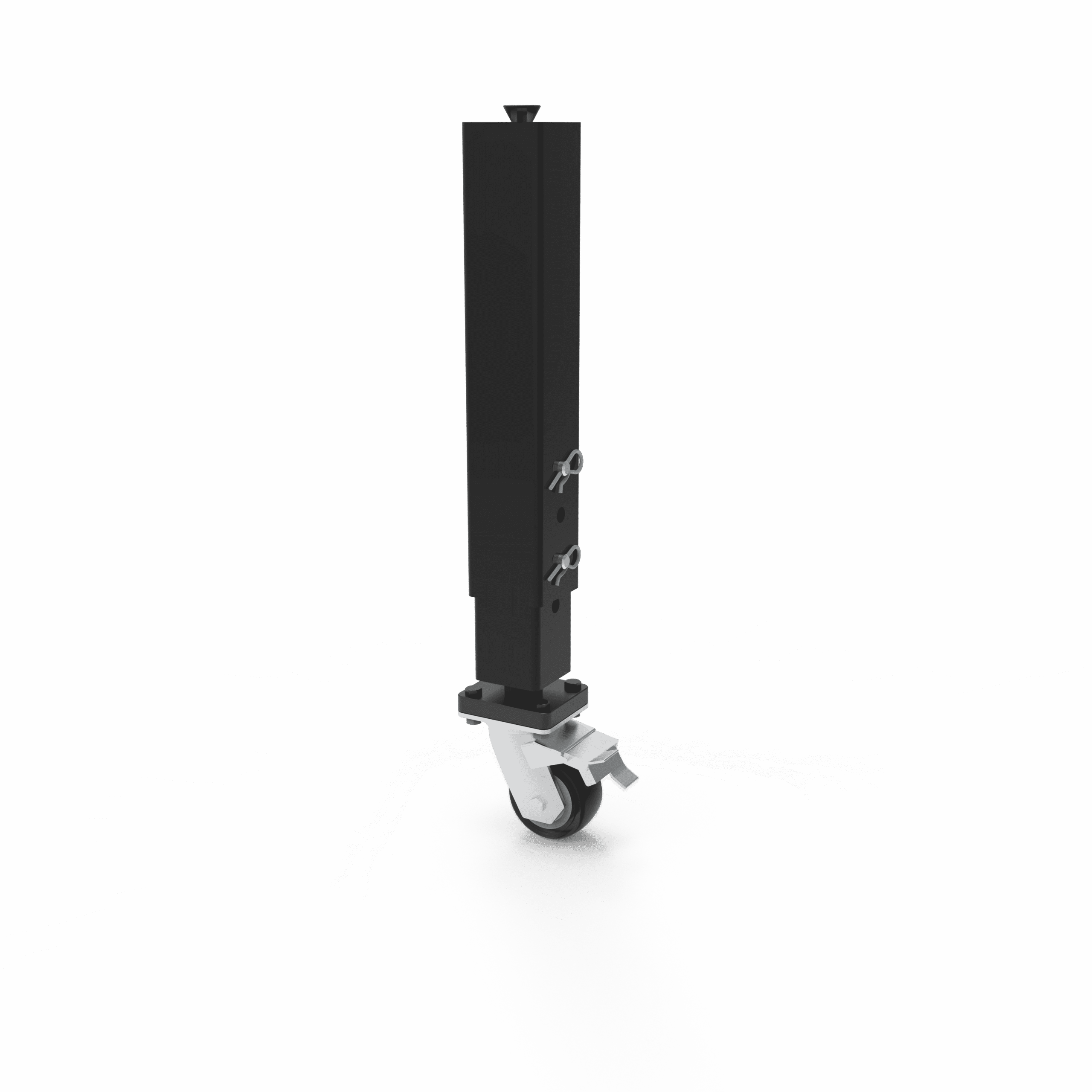 Welding table legs height-adjustable with Caster and Locking Brake- Square tube - Image 1
